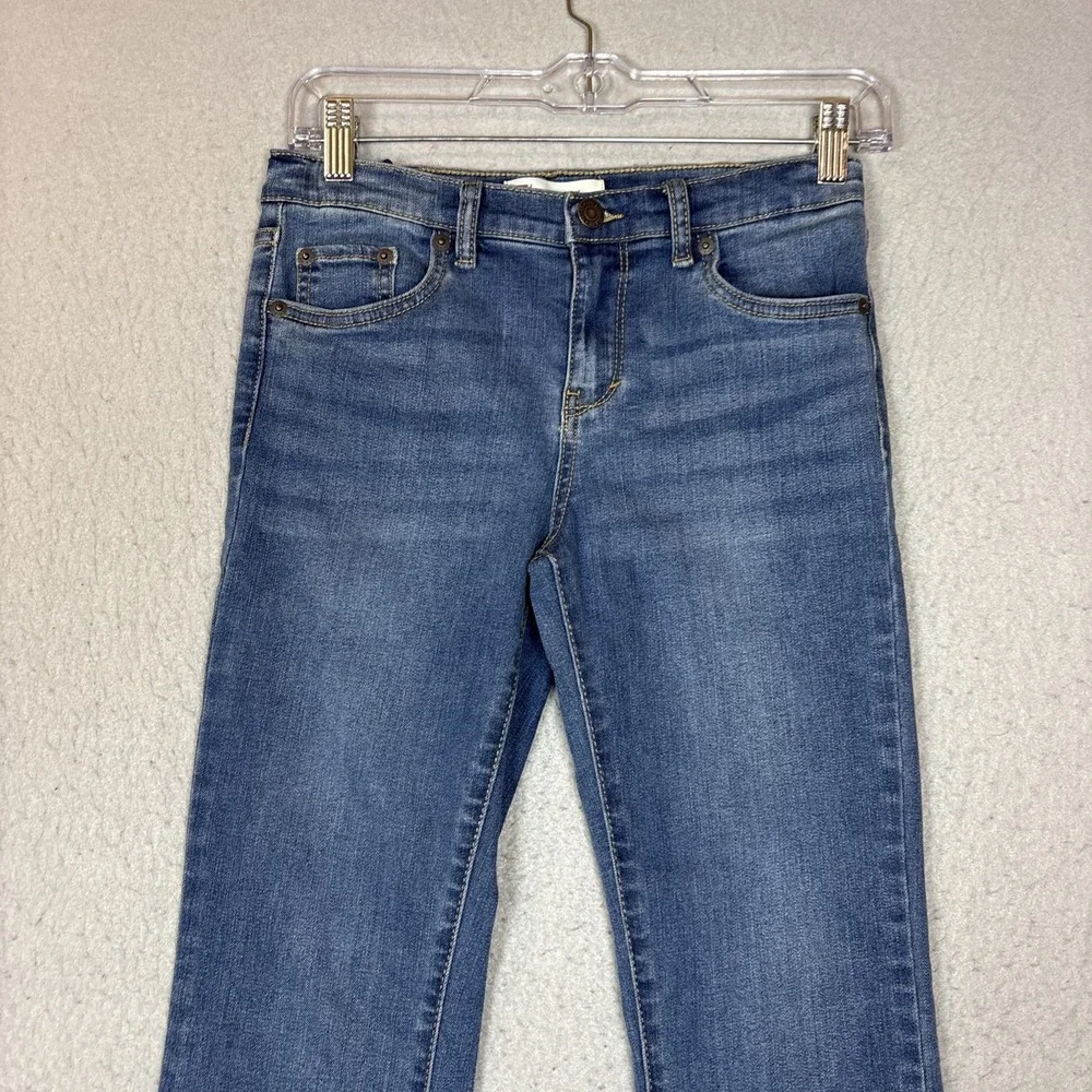 Youth Levi's Boot Cut Blue Jeans Size 10 Reg with Adjustable waist